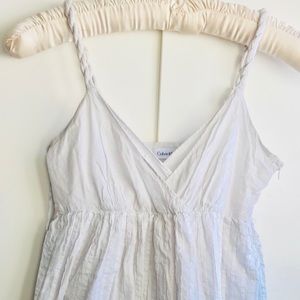 Calvin Klein - White Cotton Summer Dress